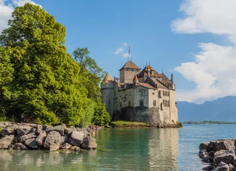 Veytaux, Zwitserland. Chateau de Chillon.